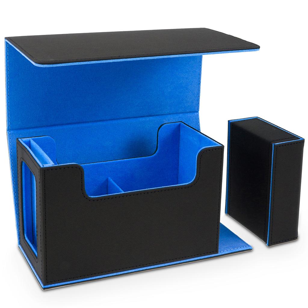 Коробка для хранения колоды карт, большая вместимость TCG MTG, прочный держатель для бейсбольных карт, настольные игры, коробка для колоды Magic Commander с лотком для игральных костей