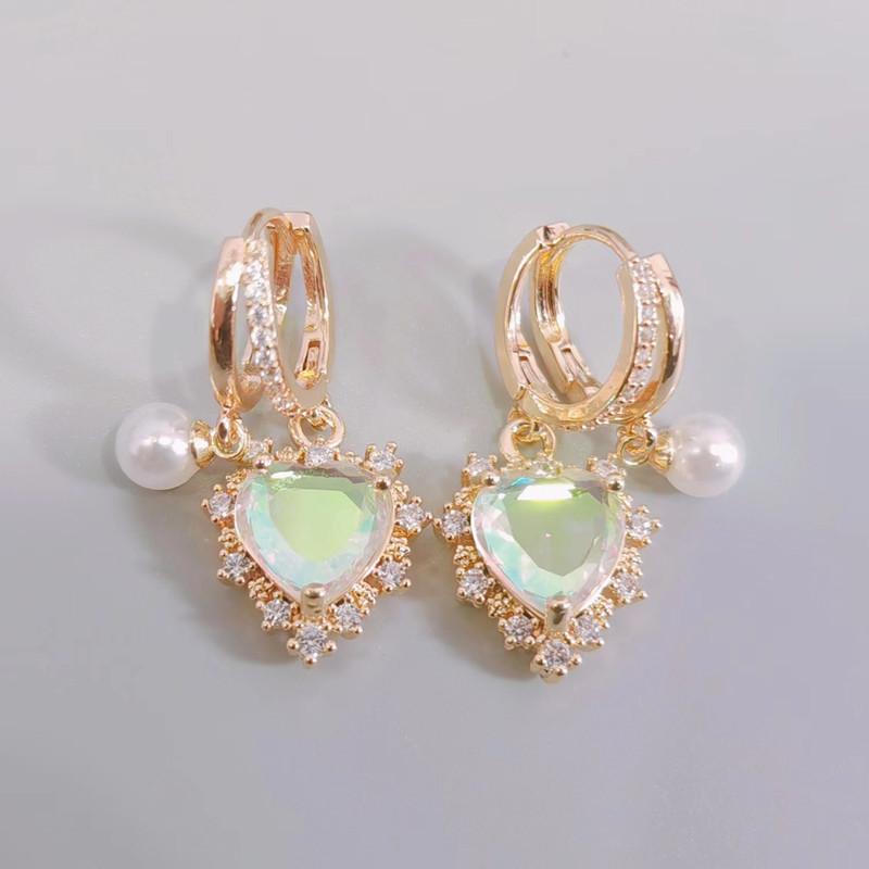 Серьги-капли в форме сердца для женщин, новинка 2023 года, модные красочные серьги с цирконием, роскошные свадебные, помолвочные и вечерние ювелирные аксессуары