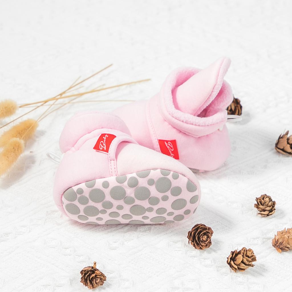 KIDSUN Детские носки-пинетки для девочек, пинетки для младенцев для осени и зимы, однотонные, с хлопковой подошвой, противоскользящие, плоские, для малышей, для первых шагов