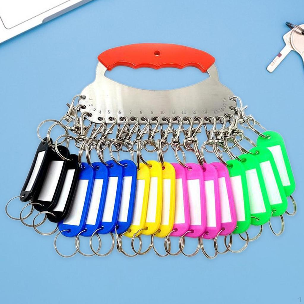 Compact Key Holder with Handle And Label Tags for Easy Organization