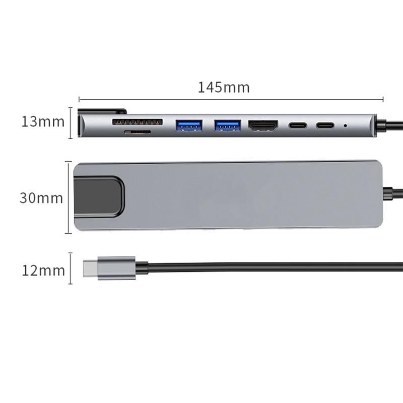 Многопортовые USB C хабы 4K HDMI Выход USB C на HDMI Адаптер с Высокоскоростной Передачей Данных PD100W Зарядный Адаптер