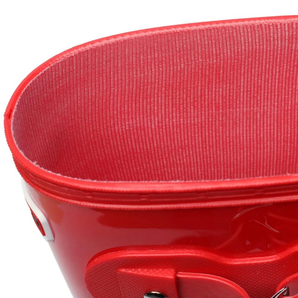 Модные дождевые ботинки женские взрослые высокие дождевые ботинки весна осень нескользящие водонепроницаемые верхние ботинки износостойкая водонепроницаемая обувь