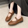 2025 High Quality Retro Style Round Toe Women Mary Jane Shoes Ladies Soft Sole Flats Casual Dress Street Style Shoes