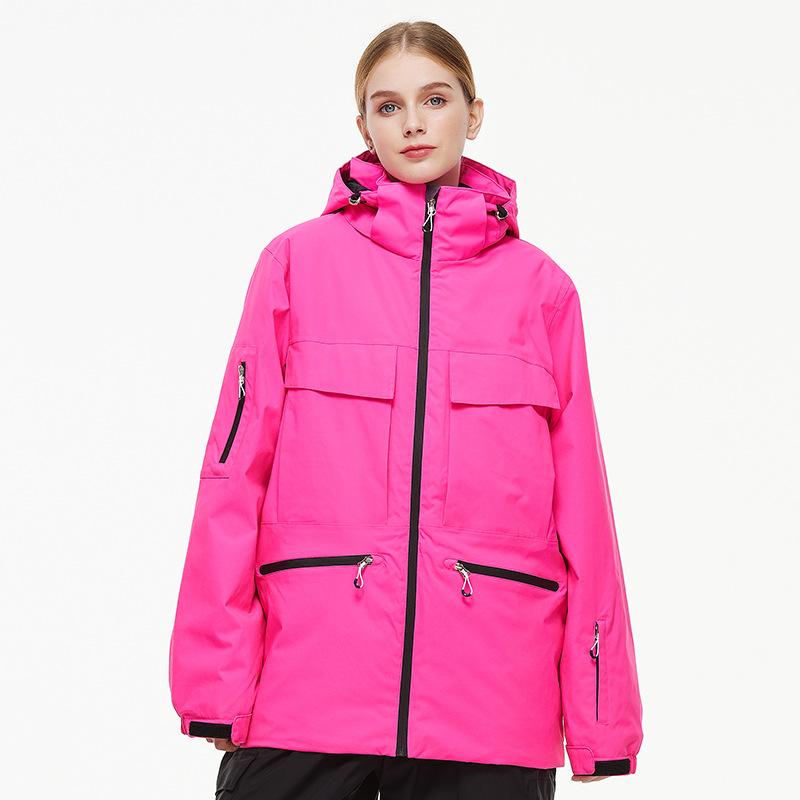 Лыжная куртка для женщин и мужчин, сноубордическая куртка, водонепроницаемая, ветрозащитная, утепленная, зимняя, для горных видов спорта на открытом воздухе, с капюшоном, теплая, с карманами