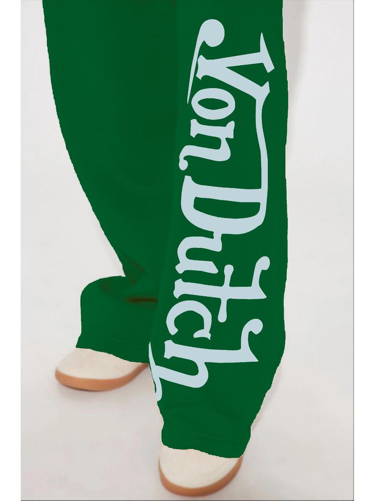 Женский комплект с принтом Von Dutch: Свободная, Повседневная и Модная Уличная Одежда для Комфортной Ежедневной Носки.