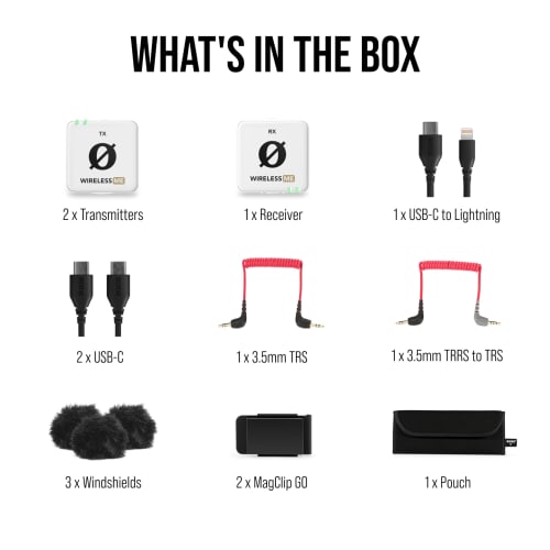 RODE Microphones Wireless Me Dual Compact Wireless Microphone System, White