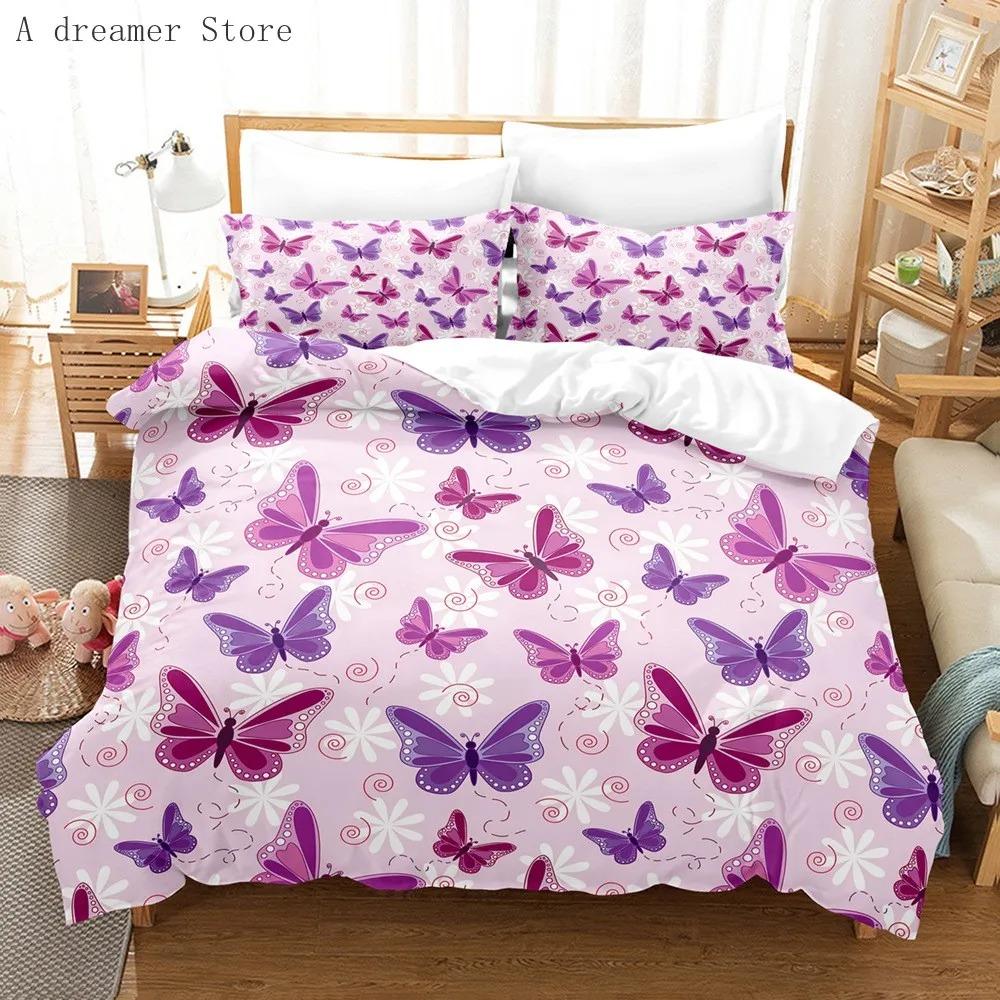 Gold Butterfly Bedding Collection Luxury Black Duvet Cover 23Pieces Bedclothes 3D Printed Comforter Bedding Collections For Adults Cute Bed Collection