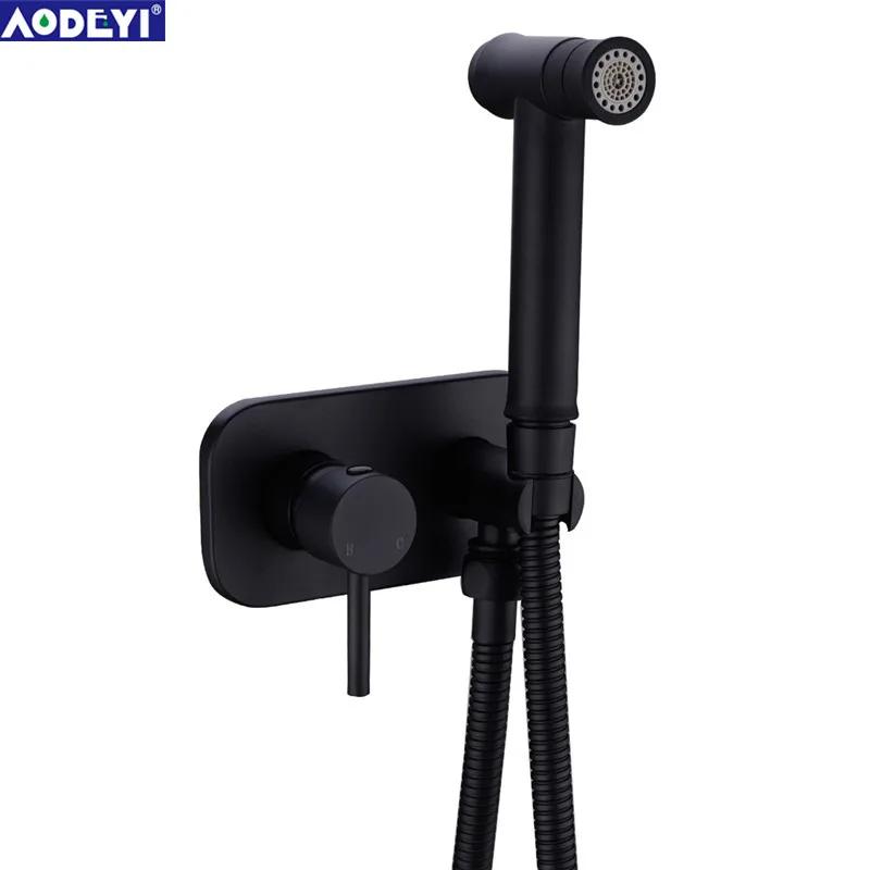 Латунный Ручной Душ-Биде для Туалета Очистка Подгузников Горячая Холодная Черный Ванная Комната Душевой Комплект Золотой Душ-Биде Портативный Распылитель Струя