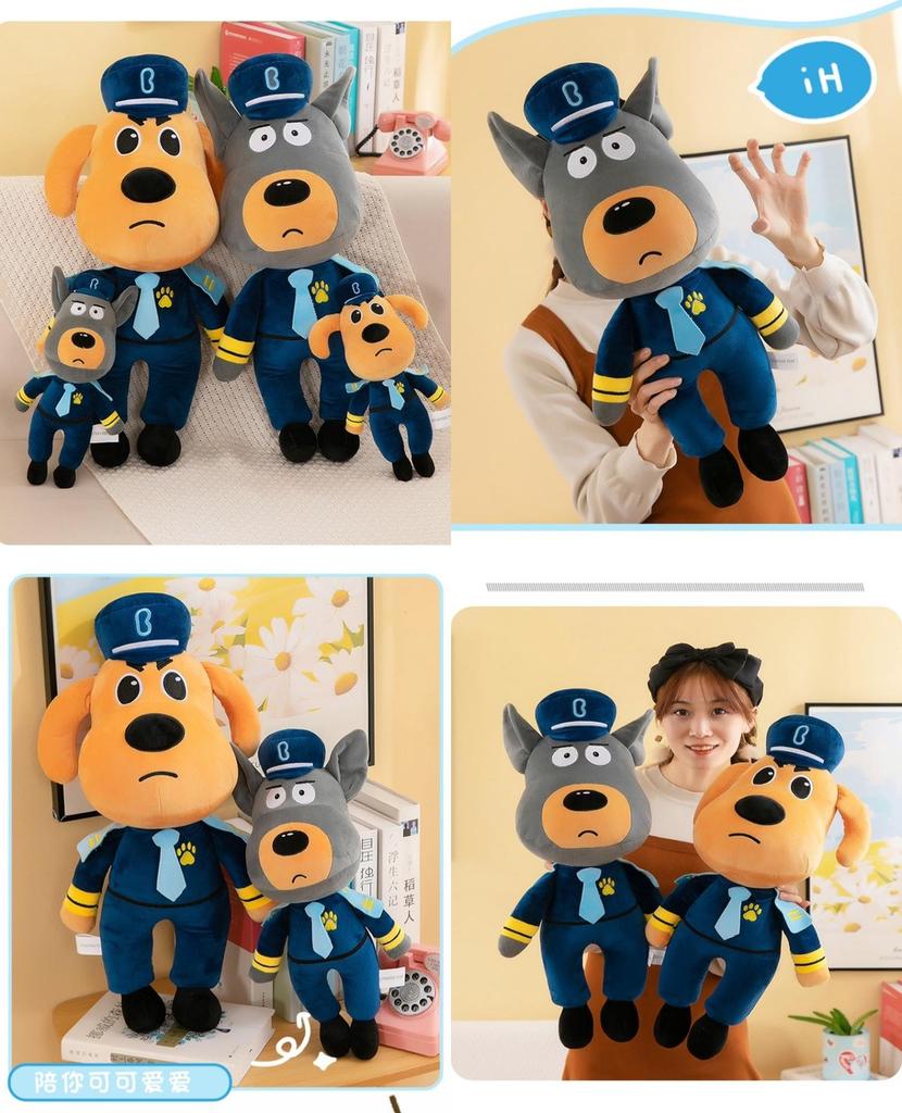 Sheriff Labrador Plush Toy Realistic Dog Design Super Soft And Huggable Yellow/grey 30cm 45cm 60cm