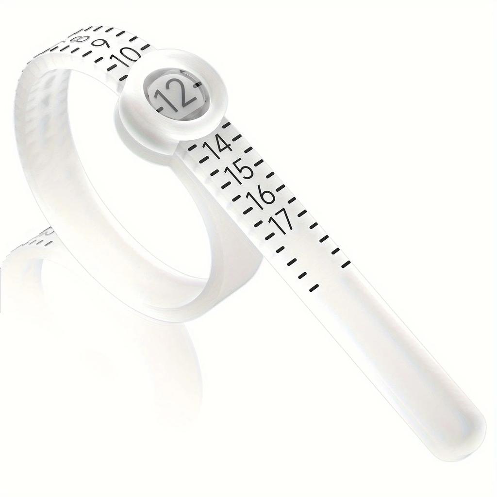 1pc 1-17mm Ring Dimender American Measuring Tool with Magnifying Glass Ring Measuring Tape Ring Soft Ruler