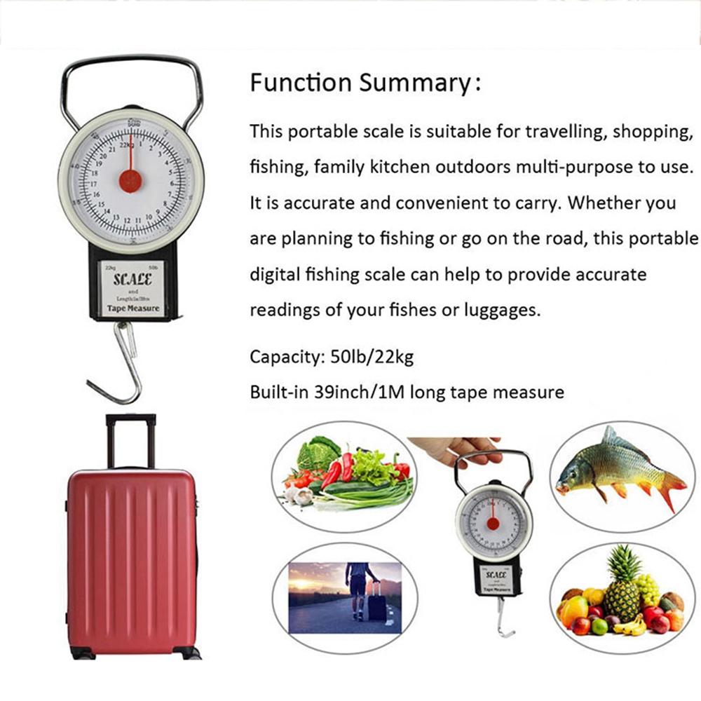 Balance Travel Suitcase Hanging Hook Kitchen  Fish Measurement Weighing Scales Luggage Scale