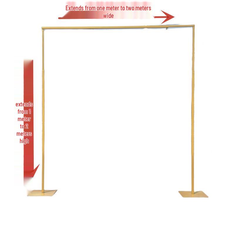 Golden Telescopic Wedding Arch Frame and Decor