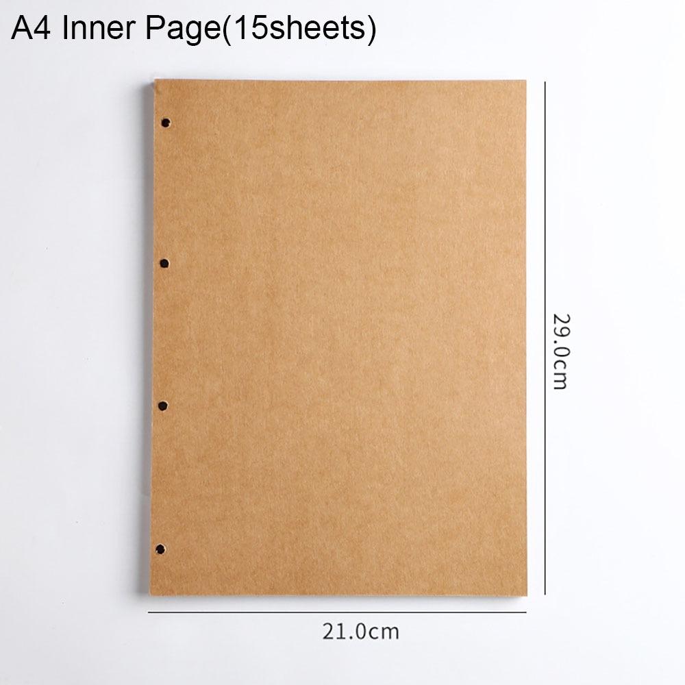 Vintage Kraft Paper Binder Cover Kraft Paper File Folders New Inner Page