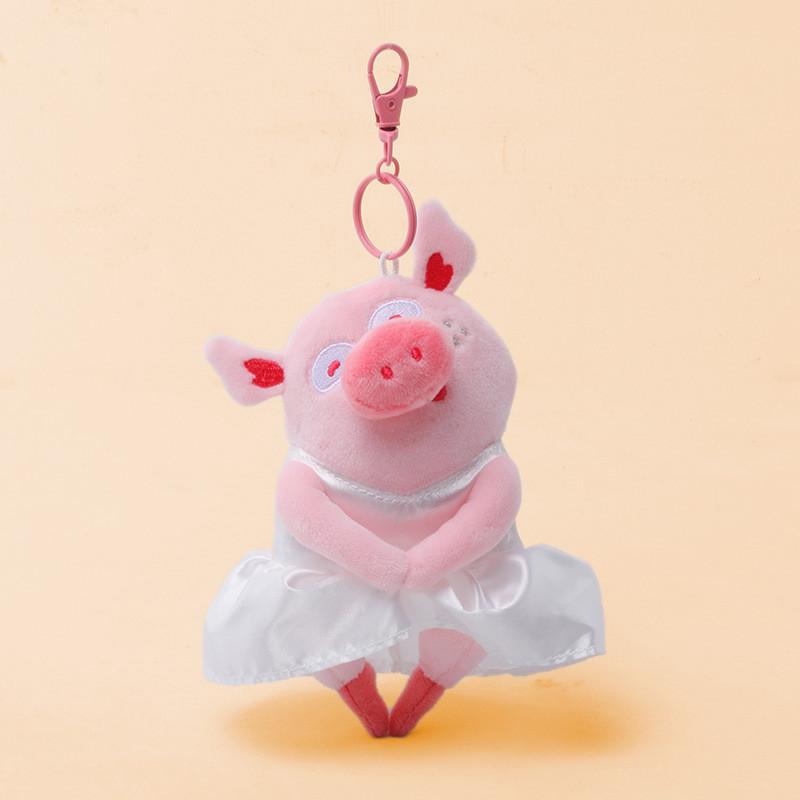 Cartoon Cute Pig Plush Keychain Pendant Short Girlfriendly Design Gift Doll