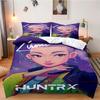 K-Pop Demon Hunters Beddding Set for Fan Kids Machine Washable Durable King Queen Twin Size for K-pop Girls Home Bedroom Decor