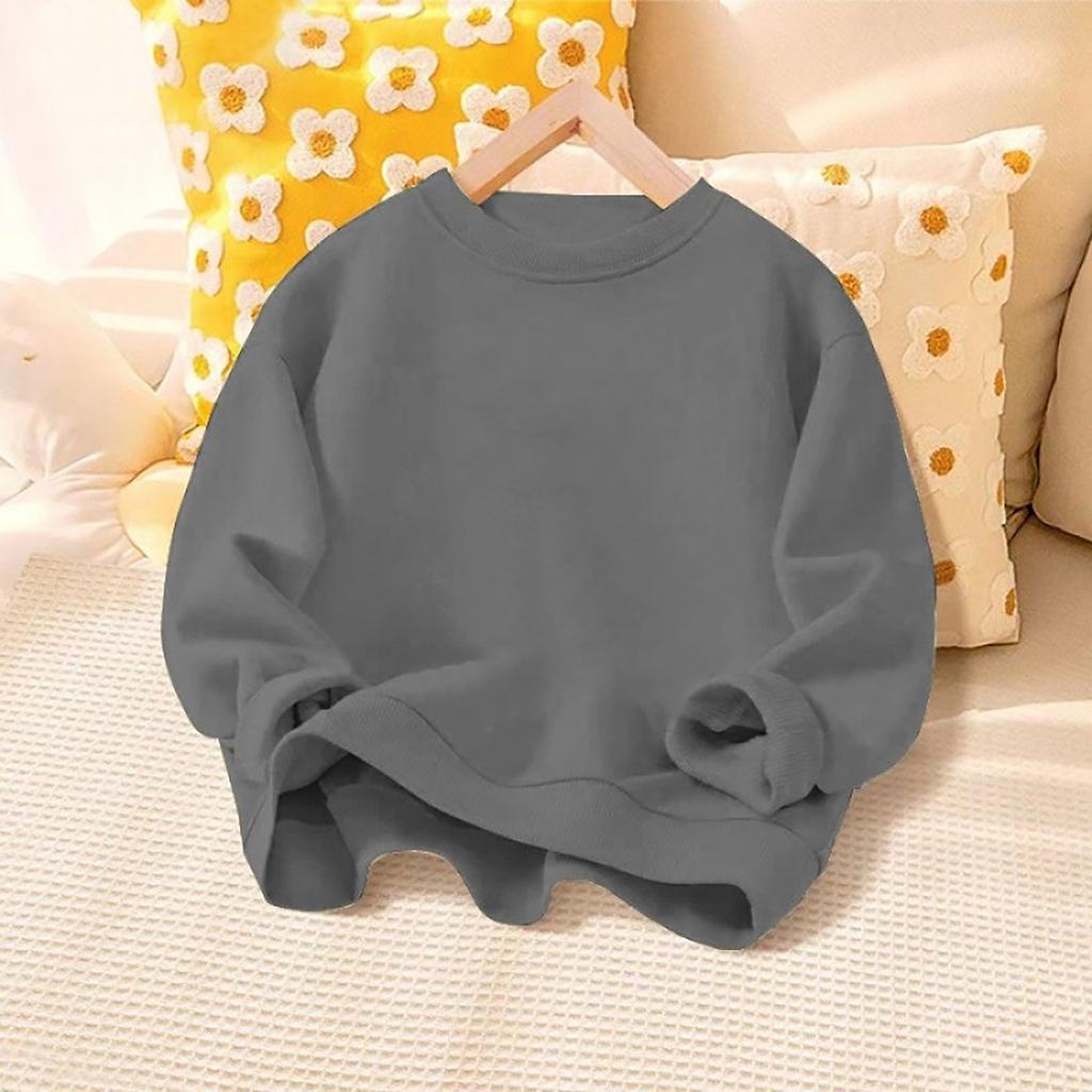 Boys' And Girls' Fleece Hoodie Autumn/Winter Children's Solid Color Warm Clothing Children's Fleece Hooded Top