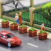 GY36150-12JP 12-Piece 1:150 Scale Model Scene Collection, Flower Beds, Gardens, Parks, Streets, Building Models, Dioramas, Miniature Gardens, Decorati