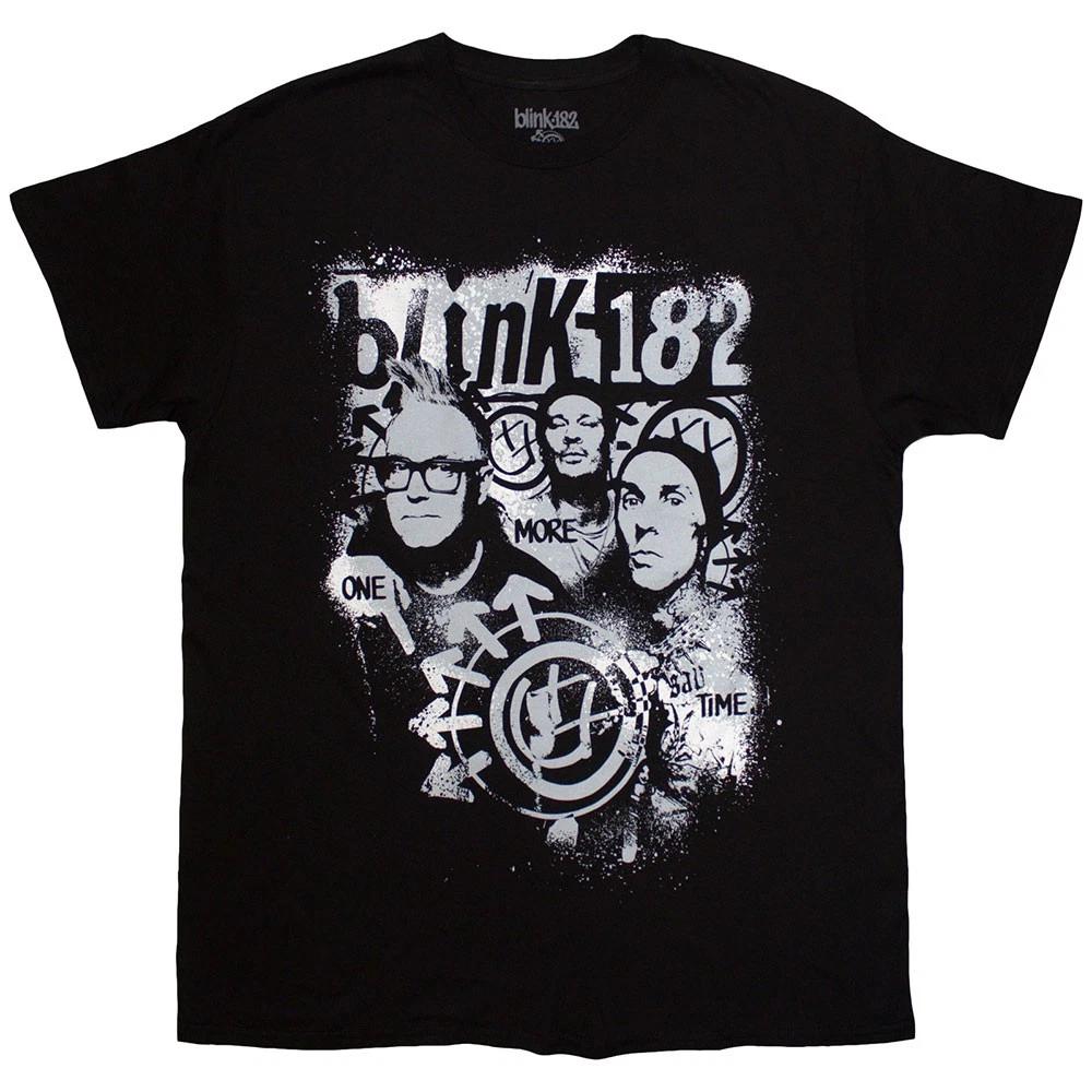 Blink-182 Unisex T-Shirt: One More Time Spray Paint (Black)