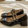 Модная женская обувь 2025 Новые туфли-лодочки на высоком каблуке с ремешком и пряжкой, модный квадратный носок, для офиса и карьеры, горячая распродажа, бестселлер, туфли Мэри Джейн