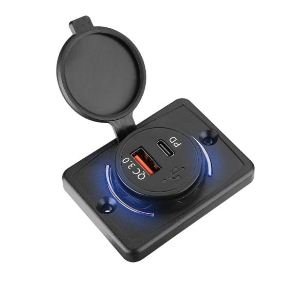 Автомобильное зарядное устройство 48 Вт с двумя портами PD Настенное USB-зарядное устройство