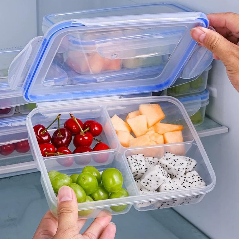 Многоразовые пластиковые контейнеры для хранения продуктов с герметичными крышками, отделениями для приготовления еды, обеда в офисе, пикника, хранения продуктов на кухне
