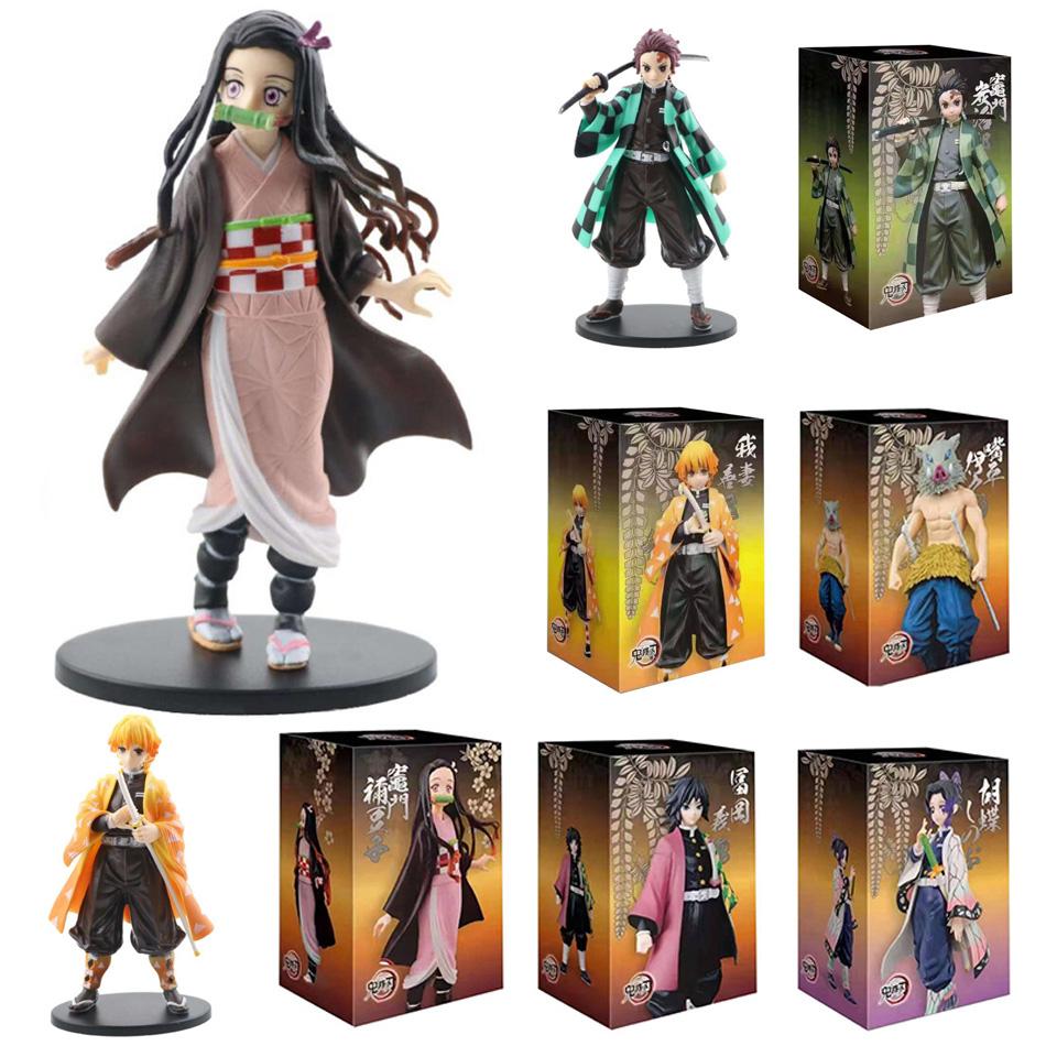 Аниме Demon Slayer Kimetsu no Yaiba фигурка Камадо Танджиро фигурка Agatsuma Zenitsu Nezuko Warrior ПВХ модель игрушки