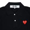 Рубашка поло COMME des Polo с коротким рукавом с красным логотипом в виде сердца PLAY COMME des GARCONS RED HEART PLAY POLO SHIRT T006 Black XL [PLAY GARCONS] Мужская [Товар]