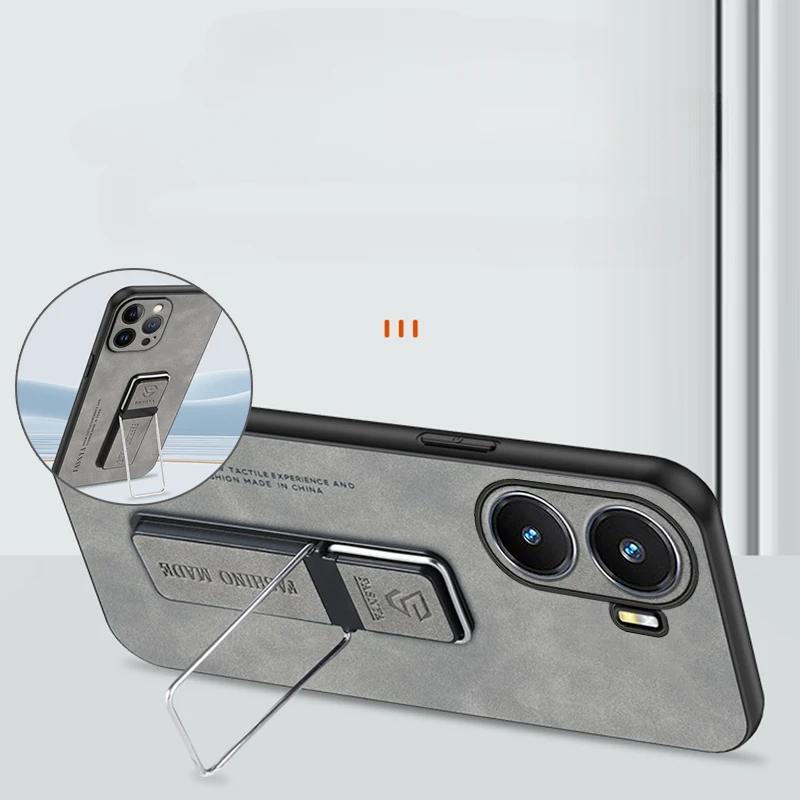 Чехол из овчины для телефона XIAOMI POCO X7 Pro X 7 X7pro, матовый силиконовый бампер, подставка-держатель, задняя крышка для POCOX7Pro, магнитный держатель