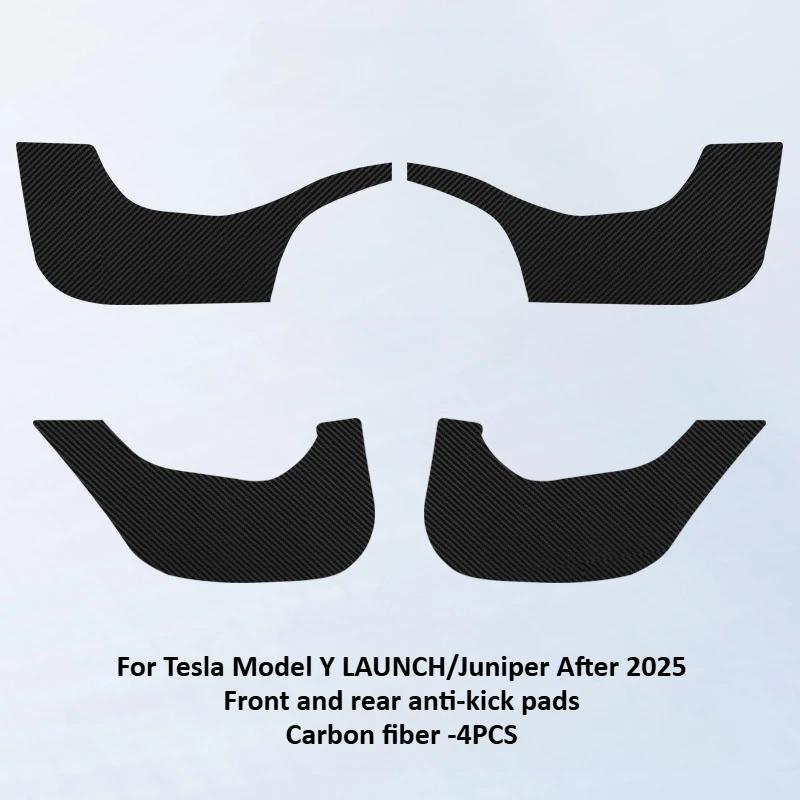 Защитные накладки на двери автомобиля для Tesla Model Y Juniper/Model3 Highland Кожаная наклейка Защитные коврики для боковин сидений Накладка Автомобильные аксессуары 2025