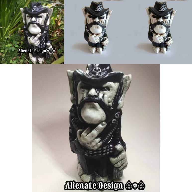 Поза среднего пальца Ковбой Музыкант Смола Мастерство Садовое украшение Для подарка на вечеринку и домашней экспозиции