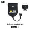 Car Keychain Case Zipper Carbon Fiber Key Protector Cover For Renault Arkana Captur Twingo Talisman RS Logan Duster AA17
