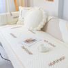 White Sofa Cushion Simple Modern Four Seasons Universal Non-Slip Cotton Seat Cushions Pastoral Style Sofa Cover Cover Cloth