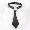 PU Leather Collar Personality Exaggerated Dark Gothic Retro Neck Collar Punk Style Clothing Accessories Tie Accessories