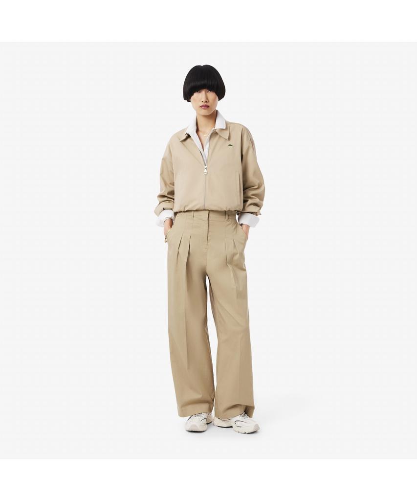 LACOSTE Женские Широкие Хлопковые Брюки Чинос Со Складками Hf2445-55N 02S