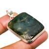 Ювелирный кулон ручной работы с индийским моховым агатом, серебро 925 пробы, 1,70 дюйма