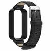 For Xiaomi Redmi Band 3/Smart Band 9 Active Watch Band with PC Case Bamboo Texture Leather Replacement Strap