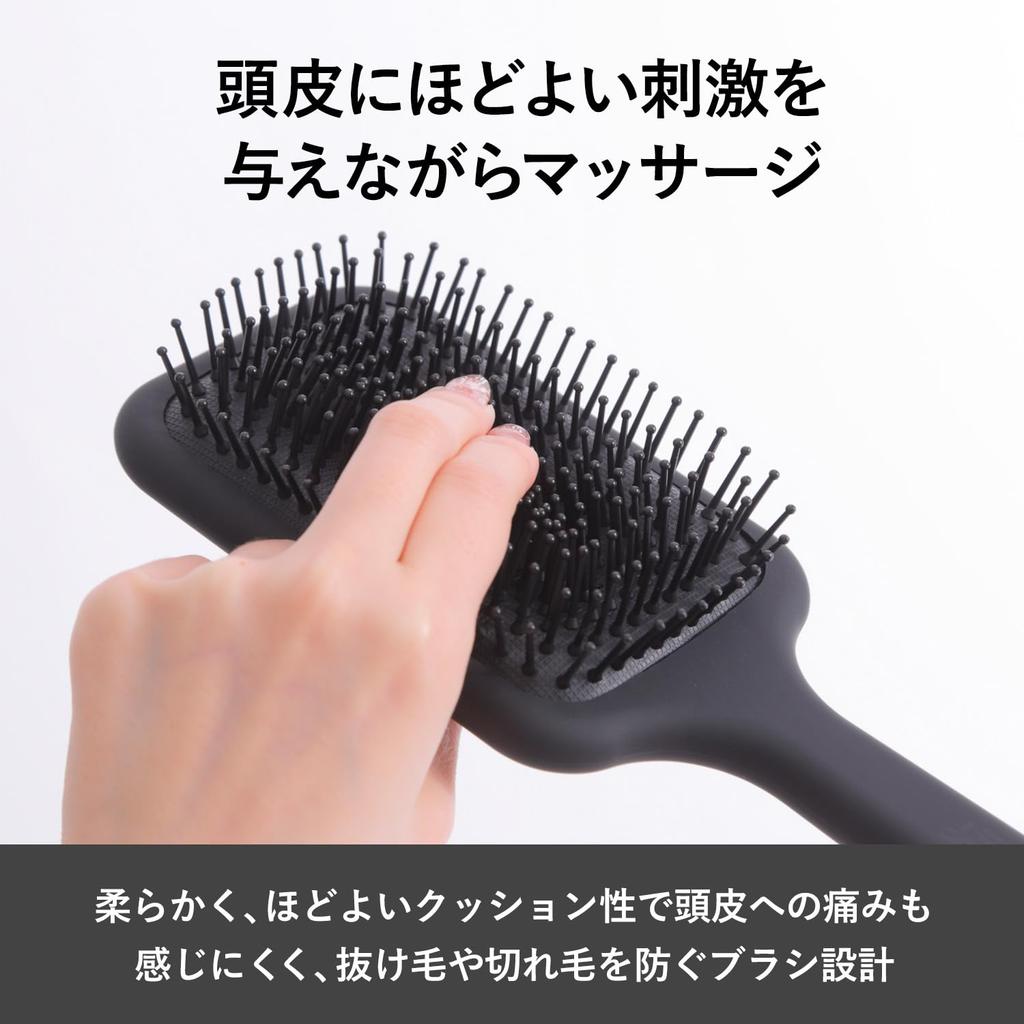 87saku Hanasaku Paddle Brush, Hair Brush, Scalp Massage, Beautiful Hair, Cushion Brush, Scalp Care, Head Spa, Hair Shine, Smooth Hair, Anti-Static