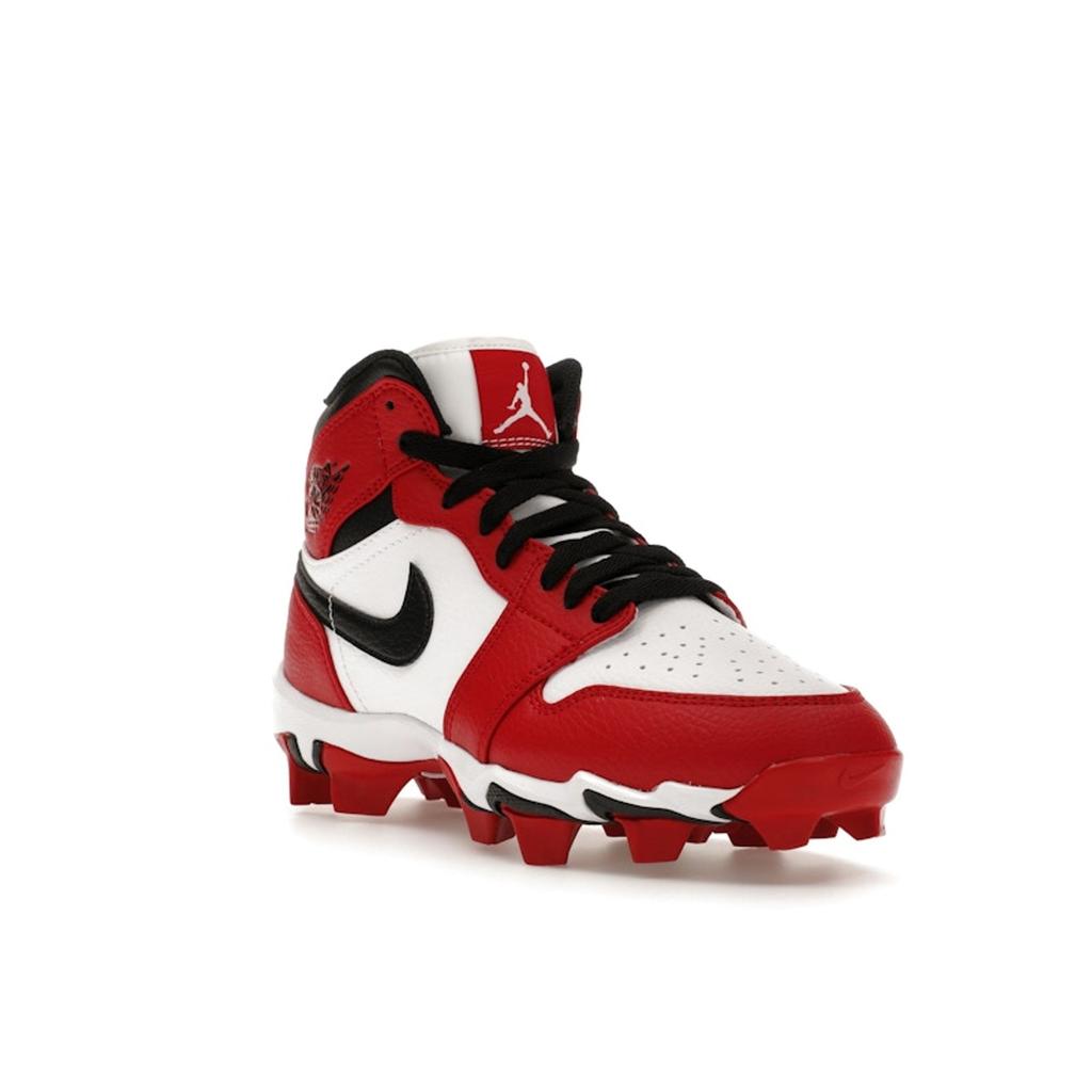 Air Jordan 1 Mid Cleat GS Chicago Kids Sneakers White Black Gym-Red HF6883-106