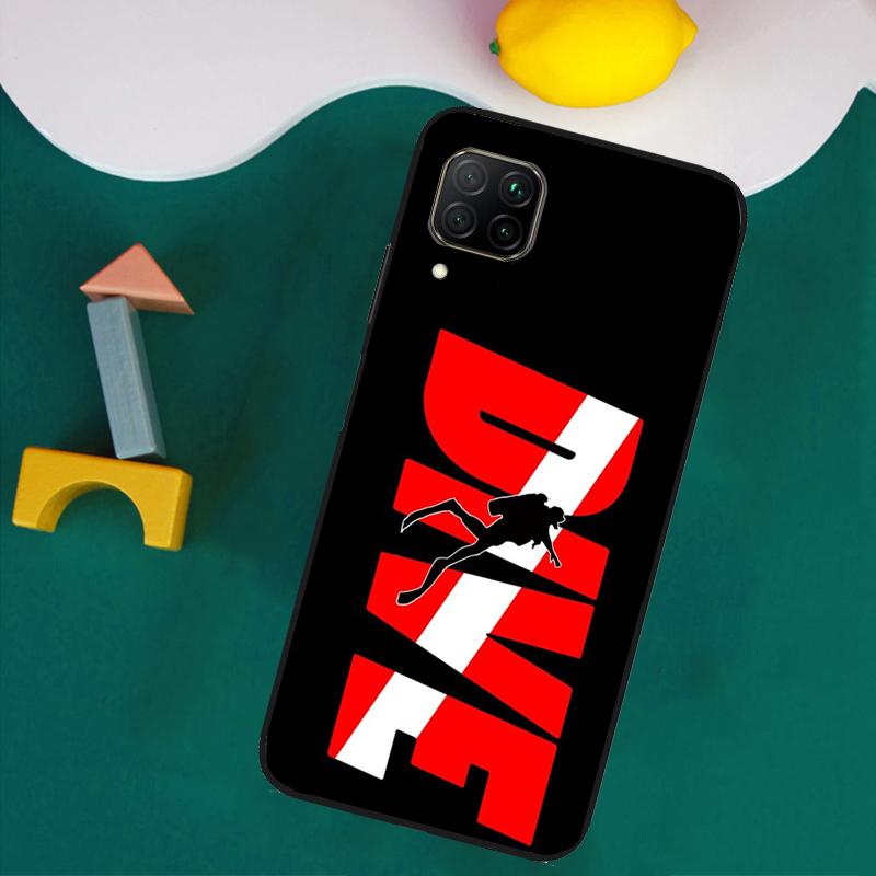 Чехол для Huawei Nova Y73 Y72 Y70 Y90 Y60 Y61 Y91 12s 12i 11i 8i 9 10 SE P40 Lite P30 P60 Pro с изображением дайвера