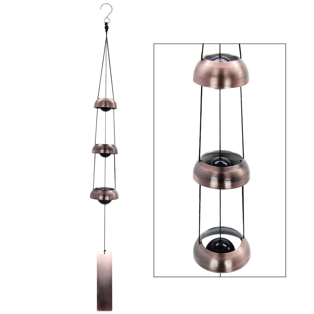 1pc, Three Bell Wind Chime Pendant Pray Wind Chimes Temple Wind Chimes, Wind Chimes With 3 Bells, Feng Shui Wind Chimes For Outd