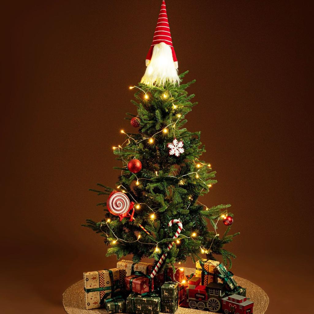 Christmas Luminous Faceless Old Man Doll Window Doll Knitted Hat With Light Goblin Christmas Ornaments