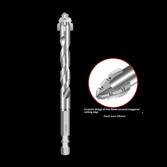 Набор из 1/4 сверл, высокопрочные, нержавеющие, многофункциональные, износостойкие, с четырьмя канавками, пилообразные эксцентриковые сверла