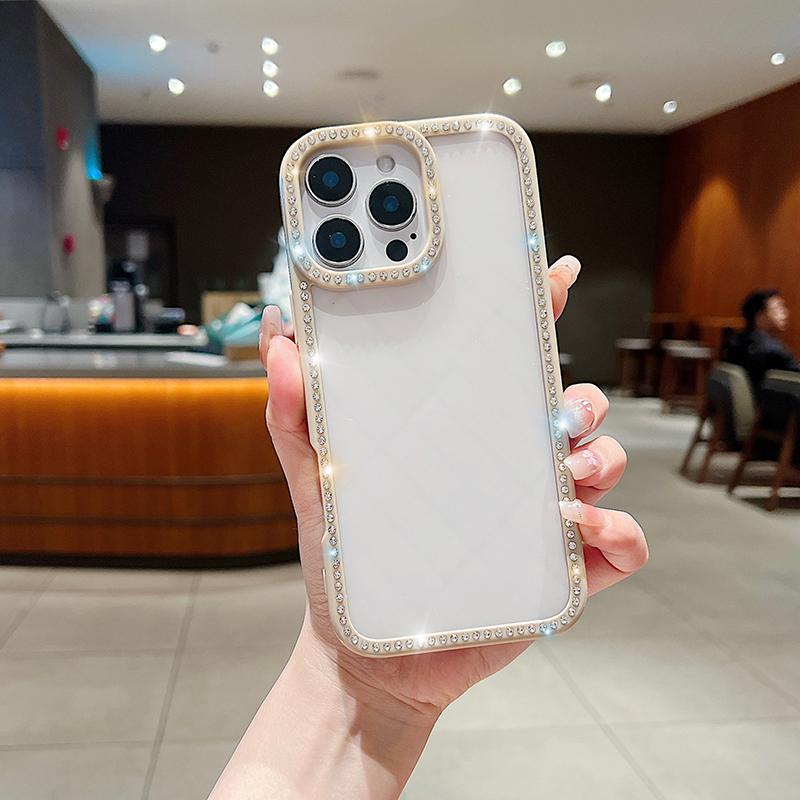 Sparkly Glitter Diamond Case For iPhone 16 Pro Max 16E 15 Plus 14 13 12 11 Clear Rhinestones Bling Slim Shockproof Phone Cover