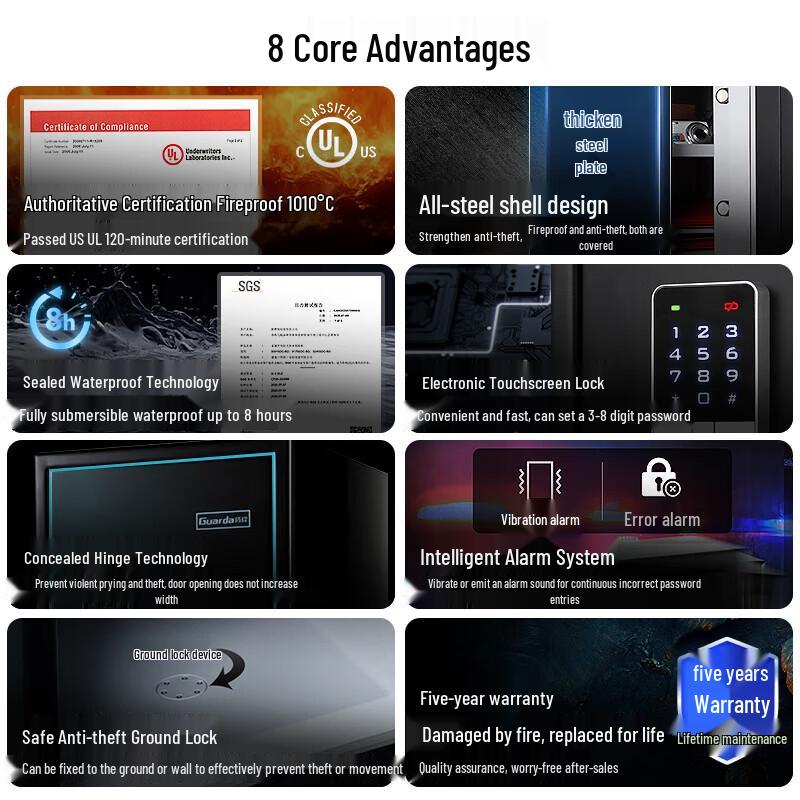 Shield UL Certified 120-Minute Fireproof Home Safe