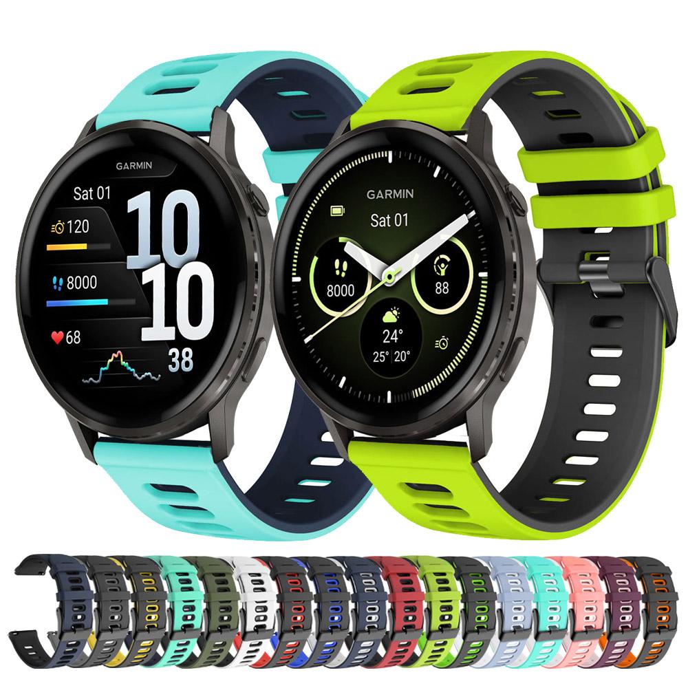 20 мм 22 мм Ремешок для Garmin Venu 4-45 мм 3/Vivoactive 6 5 3 Силиконовый ремешок для часов Forerunner 570 265 255 245 165 Женский Мужской Браслет