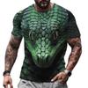 Fashion Snake 3D Printed T Shirt For Men Funny Animal Pattern Oversized T-shirt Summer Hip Hop Trend Clothing Casual O-neck Tops