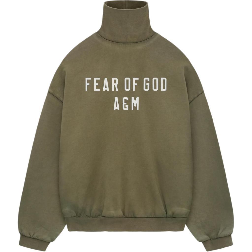 Fear of God Мужские топы Essentials Heavy Fleece Turtleneck Military Green 192BT246225F