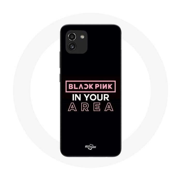 Чехол - Blackpink - Samsung Galaxy A03 - Силиконовый - Мягкий - Черный/Розовый
