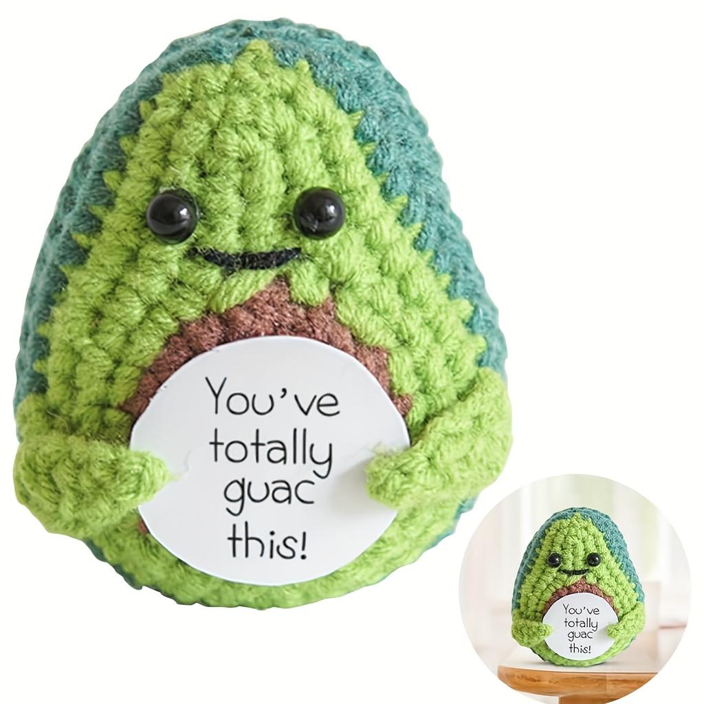 Ручная работа. Позитивный картофель, эмоциональная поддержка. Мягкая шерстяная вязаная игрушка. Украшение. Милый подарок на день рождения коллеги по работе.