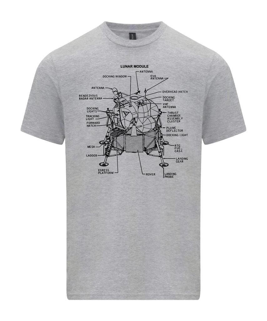 Eagle Lunar Lander Tshirt Apollo 11 Moon Landing Tee Graphic T Shirts Retro Streetwear Crewneck Shortsleeved Unisexs Tshirt